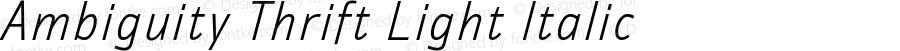 Ambiguity Thrift Light Italic