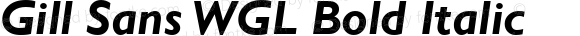 Gill Sans WGL Bold Italic