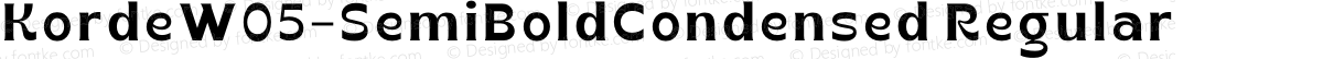 KordeW05-SemiBoldCondensed Regular