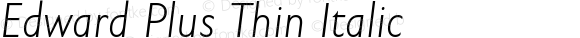 Edward Plus Thin Italic