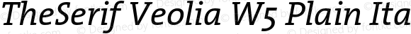 TheSerif Veolia W5 Plain Italic