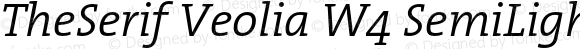 TheSerif Veolia W4 SemiLight Italic