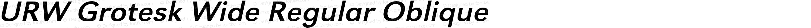 URW Grotesk Wide Regular Oblique