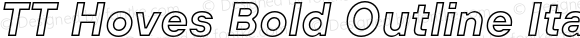 TT Hoves Bold Outline Italic
