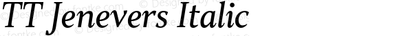 TT Jenevers Italic