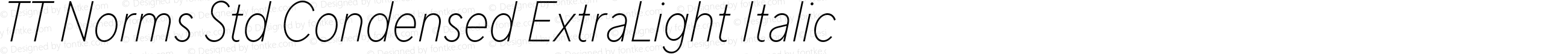 TT Norms Std Condensed ExtraLight Italic