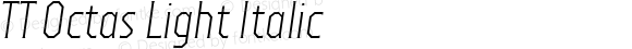 TT Octas Light Italic