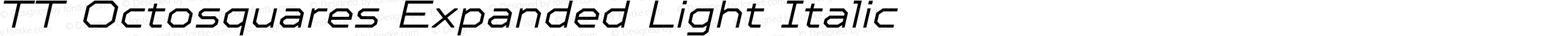 TT Octosquares Expanded Light Italic