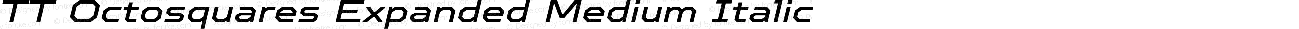 TT Octosquares Expanded Medium Italic