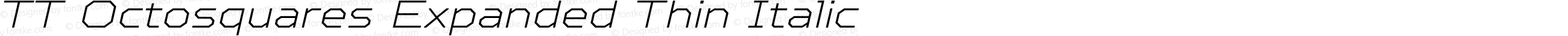 TT Octosquares Expanded Thin Italic