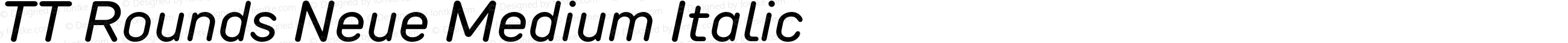 TT Rounds Neue Medium Italic