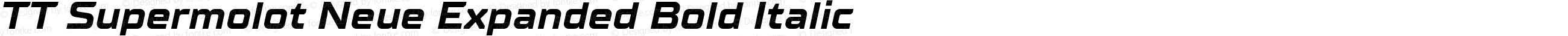 TT Supermolot Neue Expanded Bold Italic