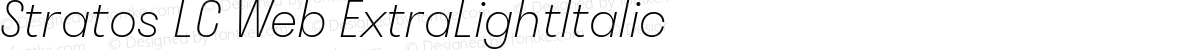 Stratos LC Web ExtraLightItalic