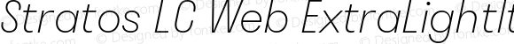 Stratos LC Web ExtraLightItalic