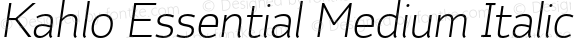 Kahlo Essential Medium Italic