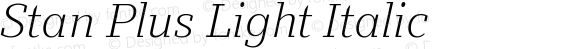 Stan Plus Light Italic