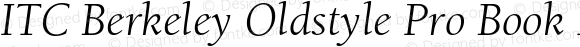 ITC Berkeley Oldstyle Pro Book Italic