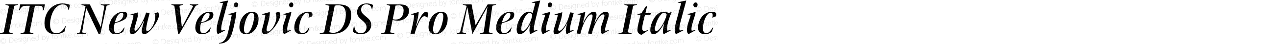 ITC New Veljovic DS Pro Medium Italic