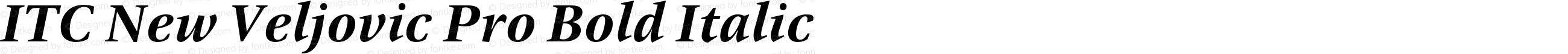 ITC New Veljovic Pro Bold Italic