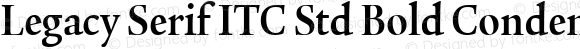 Legacy Serif ITC Std Bold Condensed