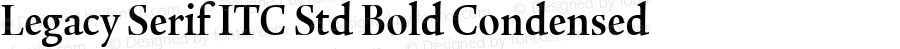 Legacy Serif ITC Std Bold Condensed