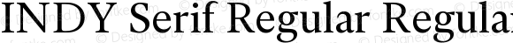 INDY Serif Regular Regular