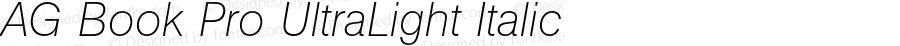 AGBookPro-UltraLightItalic