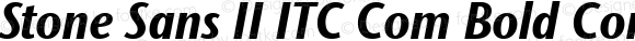 Stone Sans II ITC Com Bold Condensed Italic
