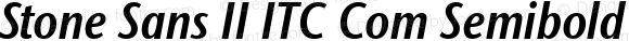 Stone Sans II ITC Com Semibold Condensed Italic