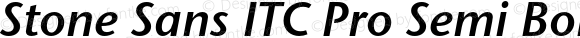Stone Sans ITC Pro Semi Bold Italic