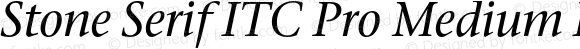 Stone Serif ITC Pro Medium Italic