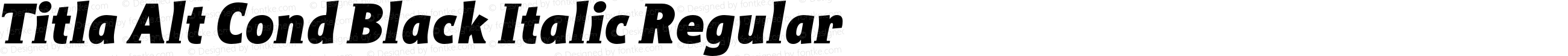 Titla Alt Cond Black Italic Regular