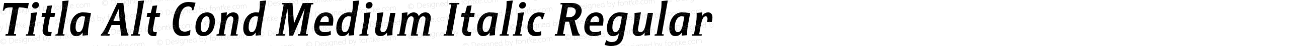 Titla Alt Cond Medium Italic