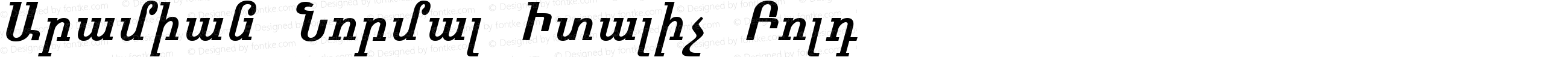 Aramian Normal Italic Bold