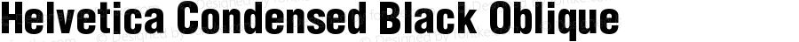 Helvetica Condensed Black Oblique