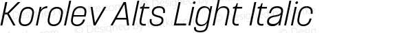 Korolev Alternates Light Italic