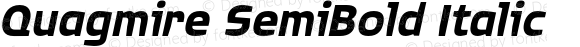 Quagmire SemiBold Italic