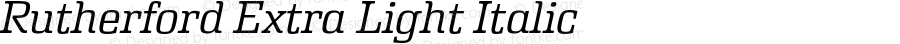 Rutherford Extra Light Italic