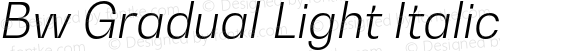 Bw Gradual Light Italic