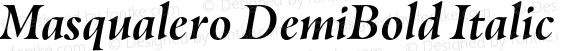 Masqualero DemiBold Italic