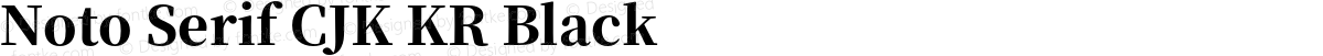 Noto Serif CJK KR Black