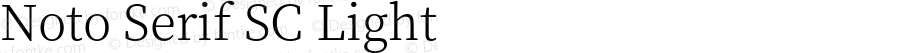 Noto Serif SC Light