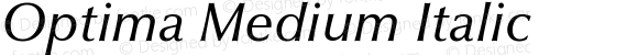 Optima Medium Italic