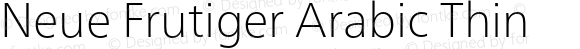 Neue Frutiger Arabic Thin