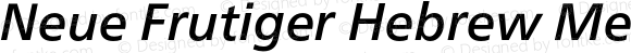 Neue Frutiger Hebrew Medium Italic