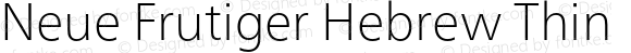 Neue Frutiger Hebrew Thin