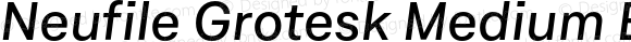 Neufile Grotesk Medium Extended Italic