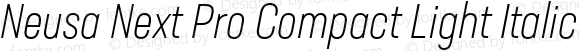 Neusa Next Pro Compact Light Italic