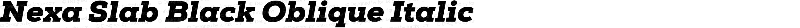 Nexa Slab Black Oblique Italic