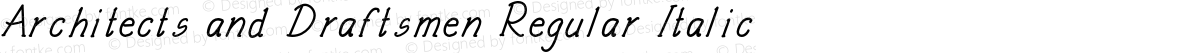 Architects and Draftsmen Regular Italic